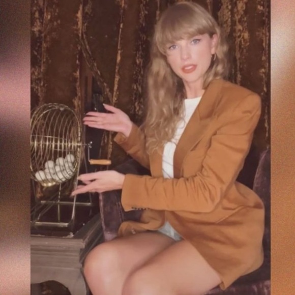 Smythe 90s Blazer in Burnt Sienna Camel Brown Linen Blend ASO Taylor Swift S - Picture 7 of 16